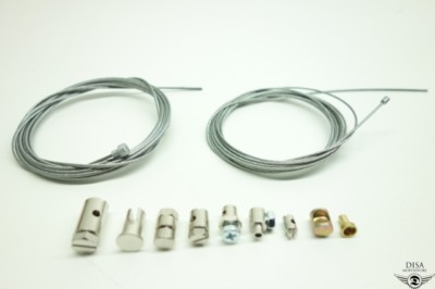Gaszug Chokezug Bowdenzug Vergaser Seilzug Reparatur Set Satz für Motorrad