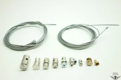 Gaszug Chokezug Bowdenzug Vergaser Seilzug Reparatur Set Satz für Motorrad - Bild 1 von 2