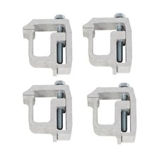 4 Piece Truck Cap Topper Camper Aluminum Shell Mounting Clamps Heavy Duty Sliver 4 Piece Truck Cap Topper Camper Aluminum Shell Mounting Clamps Heavy Duty Sliver