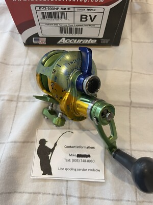 Accurate BV2 500N Plus New Model Live bait Custom Color Mahi USA