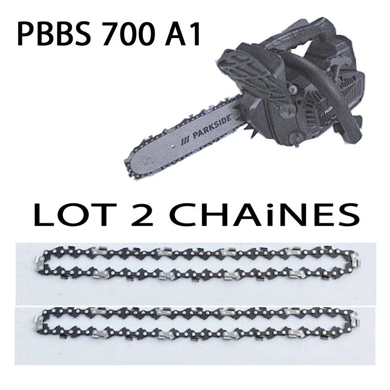 CHAiNE Pour TRONÇONNEUSE élagueuse PARKSIDE PBBPS 700 A1 lot de 2 chaines