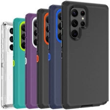 For Samsung Galaxy S21 S21+ S21 Ultra Shockproof Hard Case + Screen Protector