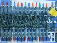 String Lights GE 50 Multi Color Super Bright Miniature Bulbs Green Cord NEW