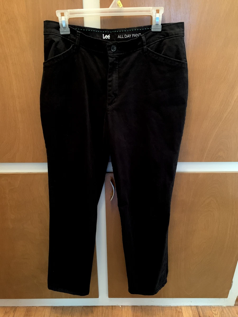 Lee womens black All Day Pant casual dress pants size 12 L