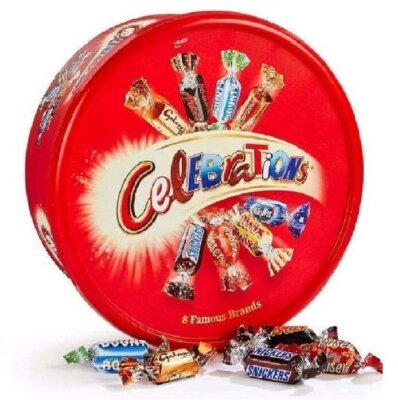 8X CHRISTMAS CHOCOLATE Tubs Roses Heroes Quality Street & Celebrations Tub - New £69.97 - UK