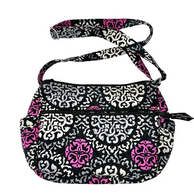 Magenta Crossbody Bag with White Pocket Michael Kors White & Magenta Pink Chain Leather Crossbody  main image 2