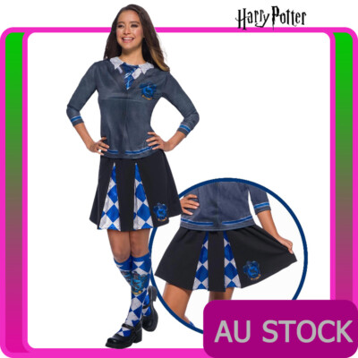 Girls Harry Potter Ravenclaw Skirt Teen Ladies Blue Hogwarts