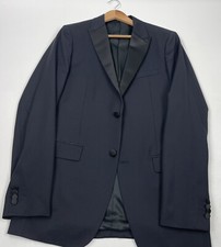 Theory Navy Two Button Tuxedo Jacket Size 40 L 314