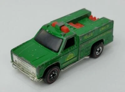 Vtg Mattel Hot Wheels Redline Green Forest Service Fire Truck Unit 71 Die-Cast - Image 1 of 4