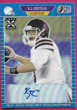 2021 Leaf Pro Set Metal Football K.J. COSTELLO Rookie XRC Blue Autograph 42/75