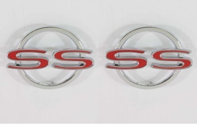 64 1964 Chevy Impala SS Rear Quarter Panel Emblems Pair