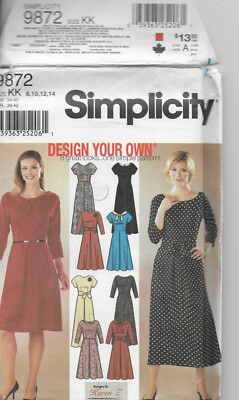 design your own dresses Simplicity 9872 Misses 8 Looks Sizes 8-14 UC FF Pack of Socks:3-Pairs Black Gothic Prom Dresses All D&DS Sewing and exceptional quality dresses