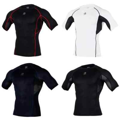 ARMEDES Mens Skin Compression Baselayer Activewear Mesh Short Sleeve Shirt/132