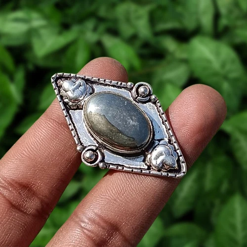 Uno de 50 Bague plaquée argent artisanale
