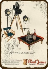 1946 PAUL JONES WHISKY Vintage Look DECORATIVE METAL SIGN HOLLYWOOD DIRECTOR CAM
