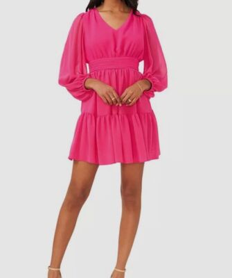 msk chiffon dress Petites Womens Fit & Flare Fit & Flare Midi dress Betsy & Adam Women's woman party dresses Mini dresses Light and Color:DUSTY-BLUE