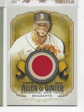 2021 Topps Allen & Ginter Full Sized Relics B Xander Bogaerts Boston Red Sox