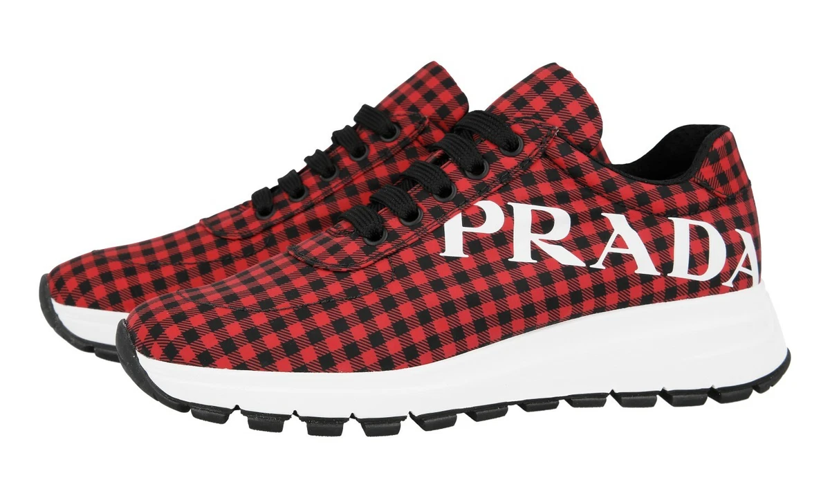 Red prada sneakers shop