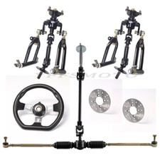 Go Kart Drive Half Shaft Axle Kit Shock Swing Arm Front Steering Wheel Gear Rack