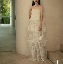 Elegant Wedding Dresses Spaghetti Straps Soft Tulle Layered shoot Tiered Fairy