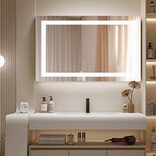 28inch-48inch Anti-fog LED Mirror Bathroom,Rectangle Smart Memory Vanity Mirror