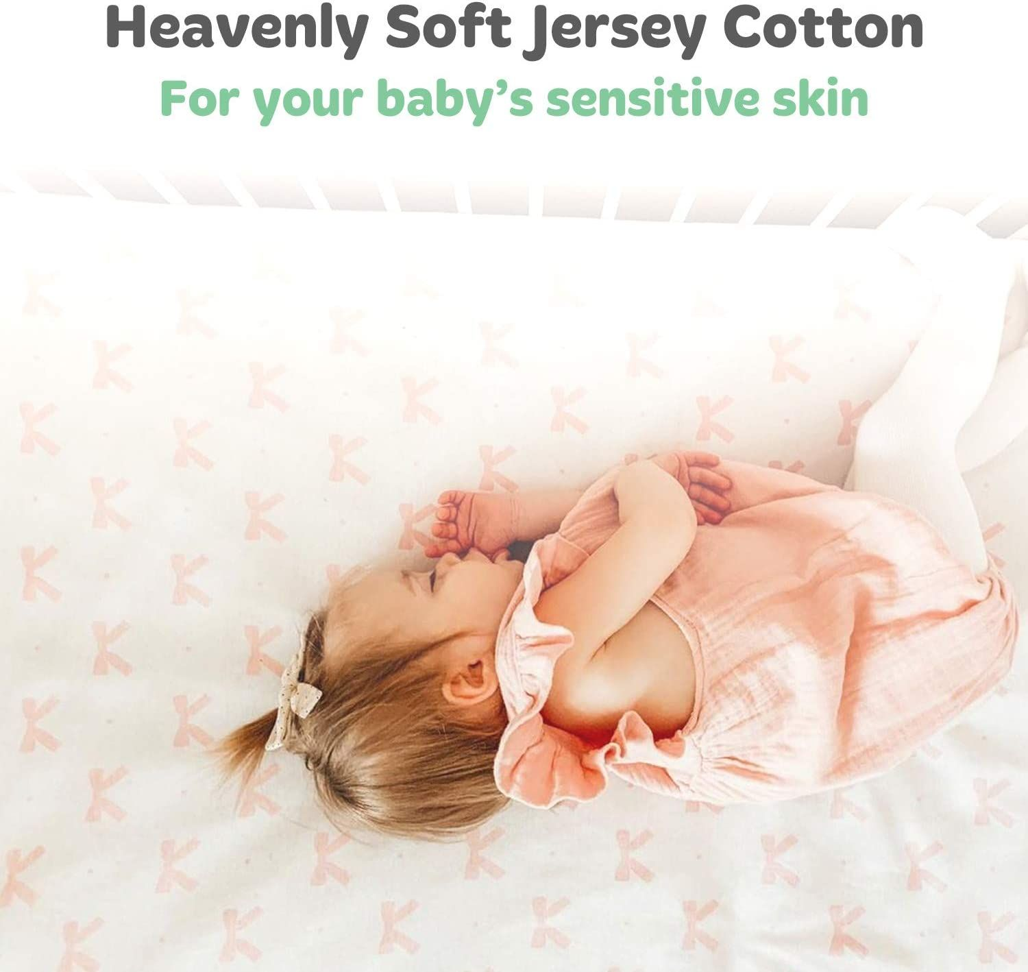 Cradle Sheets Fitted 18 x 36 Compatible 18 x 36 Inches, 2pack Bows