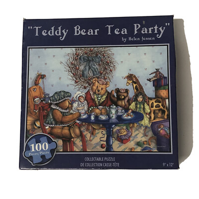 Teddy Bear Tea Party Puzzle 100 Piece 9  X 12  New unopened box