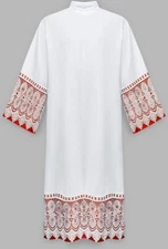 Alb with red lining Alba Aube Albe Camice Vestment A21C