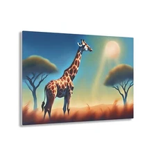 Giraffe Wildlife Animal Africa AI Generated Dreamy Acrylic Print