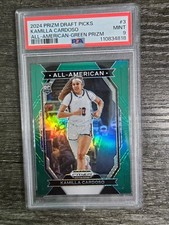 2024 PRIZM DRAFT #9 - KAMILLA CARDOSO - ALL-AMERICAN GREEN PRIZM (RC) PSA 9