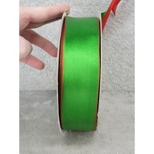 Kirkland Signature Green Red Wire-Edged Ribbon 1.5 Inch x 50 Yards 175504 21AB05