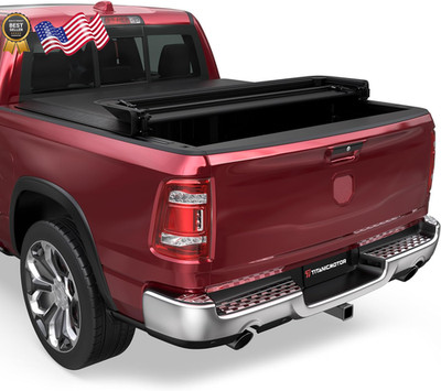 Soft Quad Truck Bed Tonneau Cover Compatible for 2002-2024 2025 Dodge Ram 1500 F