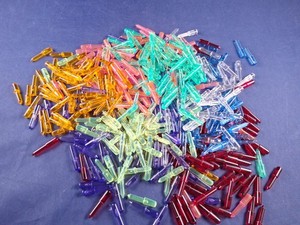 Vtg Lot Of 400 Lite Brite Pegs Assorted Colors 1 1/8" Size *20FB