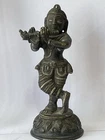 Brass Krishna with Flutes Bhagwan Statue Showpiece for Gift Living Room Decor
