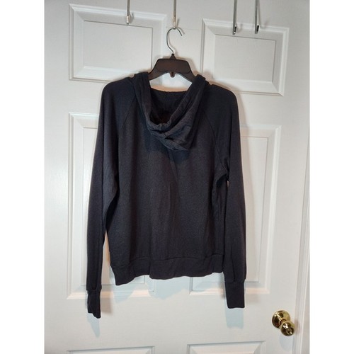Juniors sz L Black Athletic Sweatshirt Hoody Lounge Life SO Favorite Sweatshirt - Picture 3 of 6