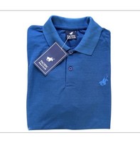 NWT Pacific Polo Club men blue short sleeve polo shirt size men L