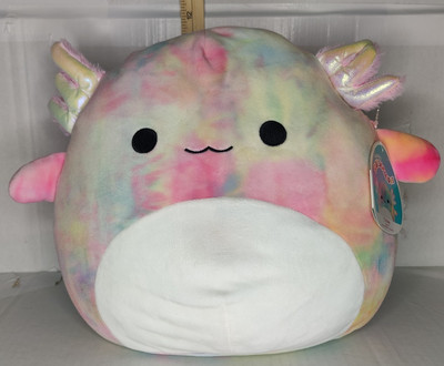 Tinley Squishmallows Axolotl Tie Dye 12'' Plush Collectable NWT FAST Shipping