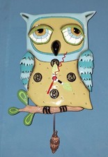 Allen Designs Old Blue Owl wall clock, model P1062,Not Working