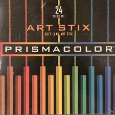 NEW PrismaColor Soft Lead Woodless Art Stix SEALED 24 1996 Made USA Sanford 1953