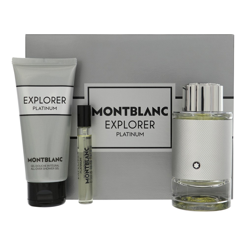 Mont Blanc Explorer Platinum by Mont Blanc Gift Set for Men 3