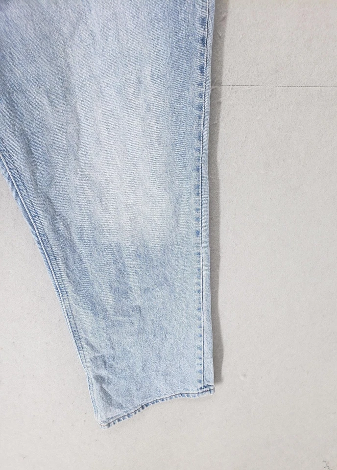 H&M Jeans Womens 14 Blue High Rise Straight Leg Button Fly Ankle Boho Denim - Image 4 of 4