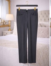 Betabrand Pull On Slim Leg Dress Pants Gray Stretch Yoga Career Zip Pockets M