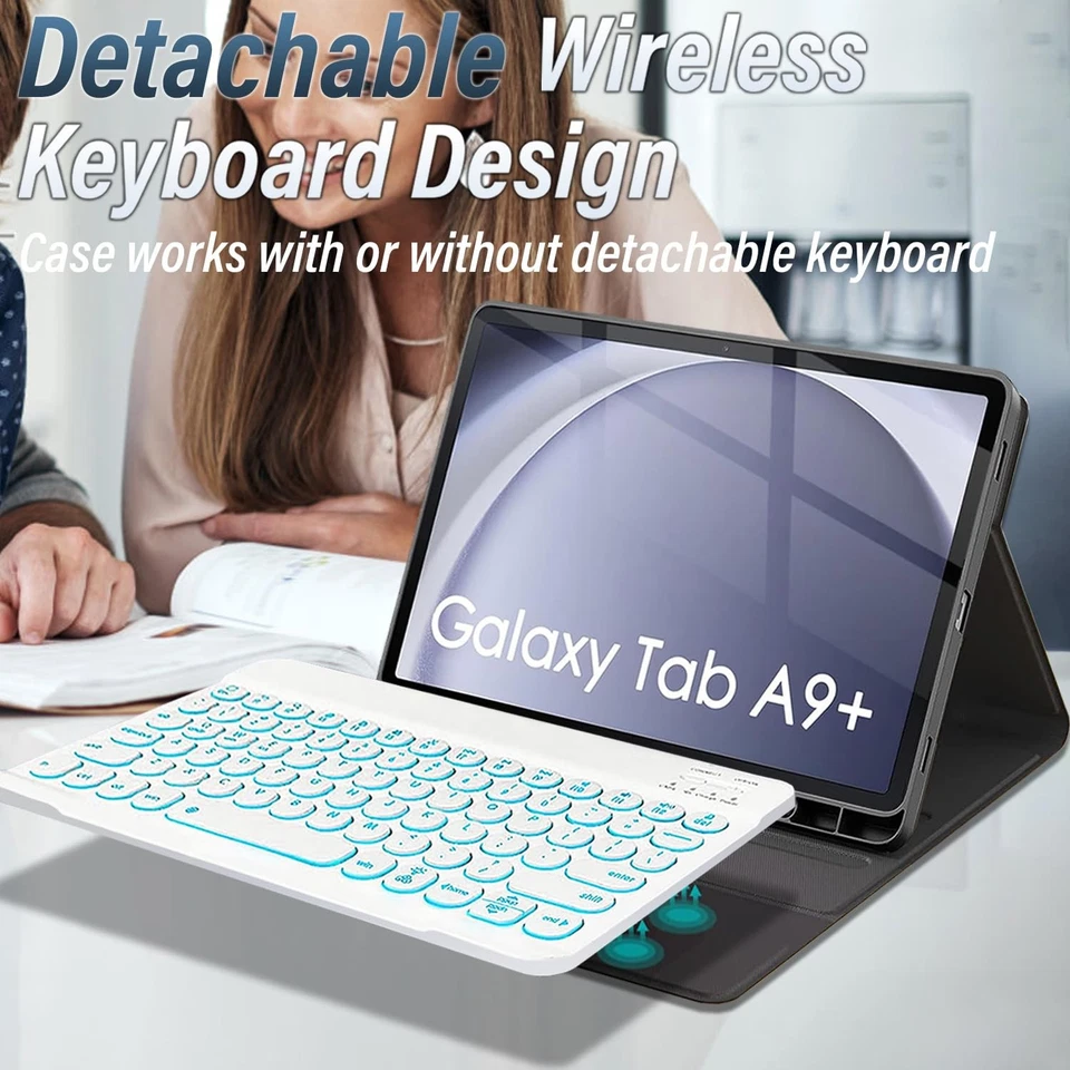Backlit Keyboard Case for Samsung Galaxy Tab A9 Plus 11 Inch 2023 (SM-X210/X2... - Image 3 of 4