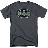 Dc Comics Batman Schaltkreis Motiv T-Shirt Herren Kurzarm Grau