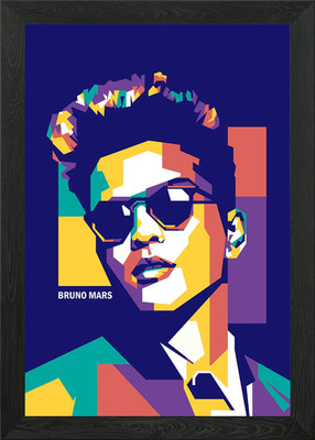 bruno mars Framed Wall Art Poster Canvas Print Picture