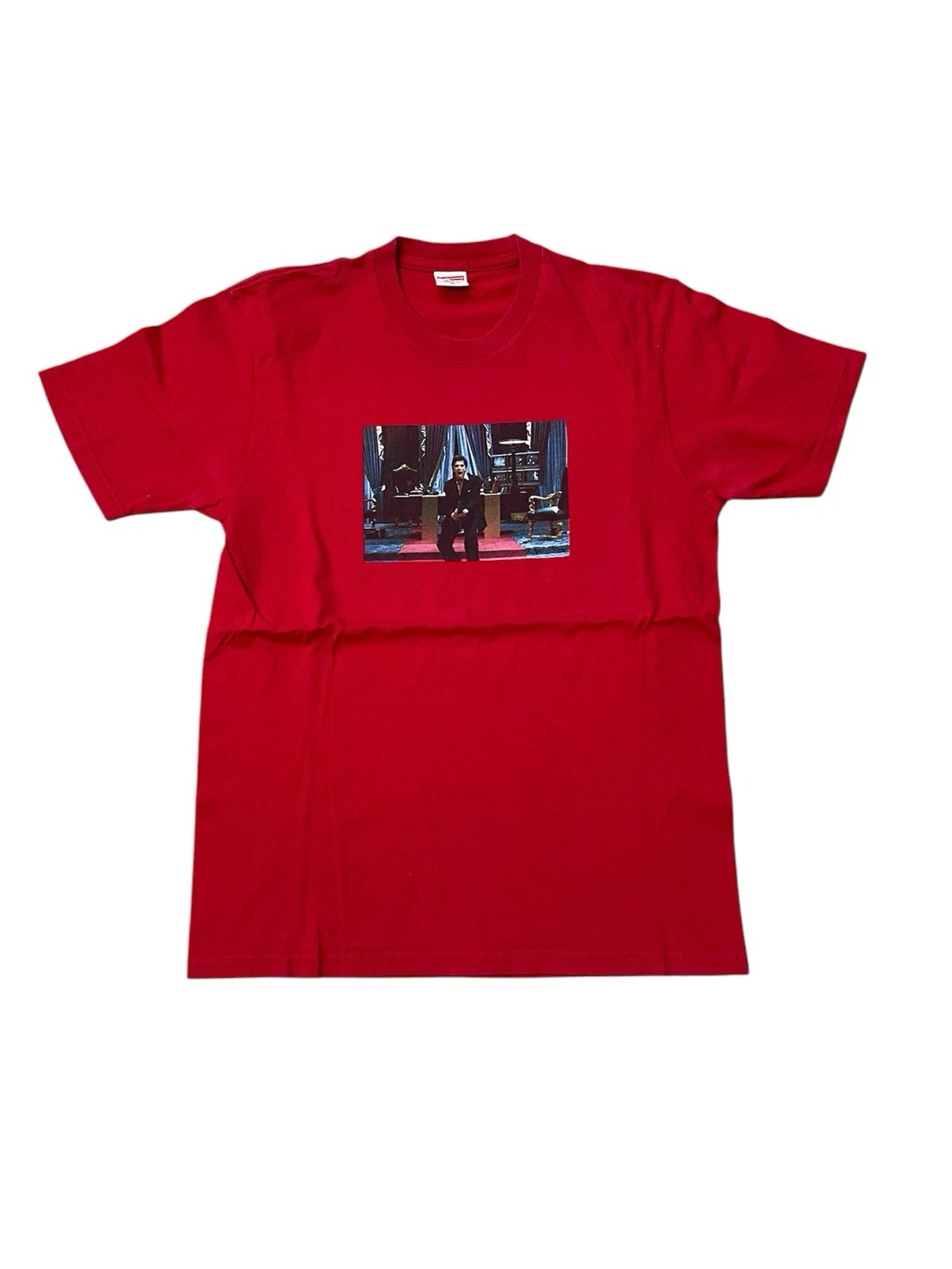 Tee shirt Supreme Scarface rouge bruyère taille moyenne saison FW17 Tony Montana