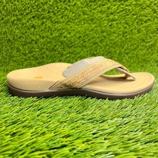 Vionic Tide Womens Size 6 Gold Beach Walking Outdoor Flip Flops Thong Sandals