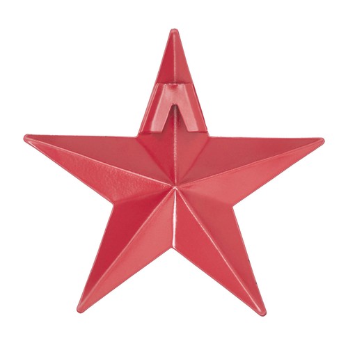 Metal Star Speckled Distressed Barn Red 4x4 - Picture 6 of 7
