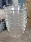 Set Of 8 PYREX  6 Oz.  Custard Cups/Ramekin-Clear Glass-Scalloped Edge USA