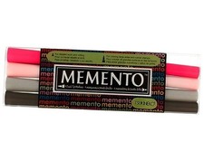 Tsukineko 4-Pack Dual-Ended Fade-Resistant and Water-Based Memento Markers,